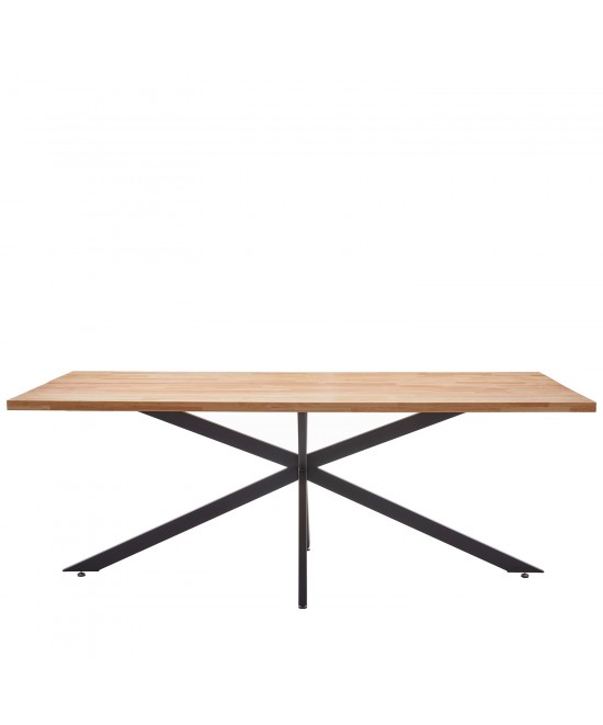 Τραπέζι Τραπεζαρίας ArteLibre DRYOPIS Sonoma/Μαύρο Ξύλο/Μέταλλο 140x80x75cm