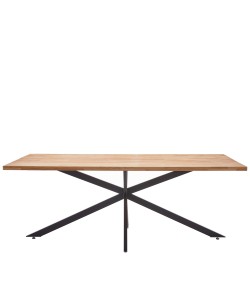Τραπέζι Τραπεζαρίας ArteLibre DRYOPIS Sonoma/Μαύρο Ξύλο/Μέταλλο 120x75x75cm