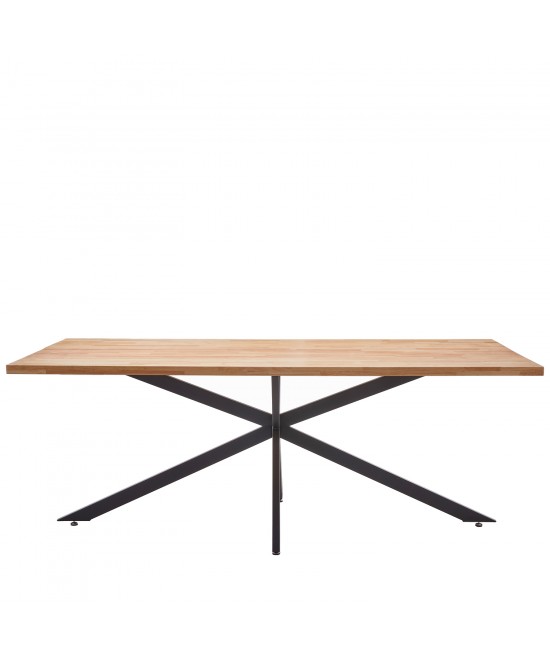 Τραπέζι Τραπεζαρίας ArteLibre DRYOPIS Sonoma/Μαύρο Ξύλο/Μέταλλο 120x75x75cm