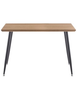 Τραπέζι Τραπεζαρίας ArteLibre MINOS Sonoma/Μαύρο Μέταλλο/Μοριοσανίδα 120x70x75cm