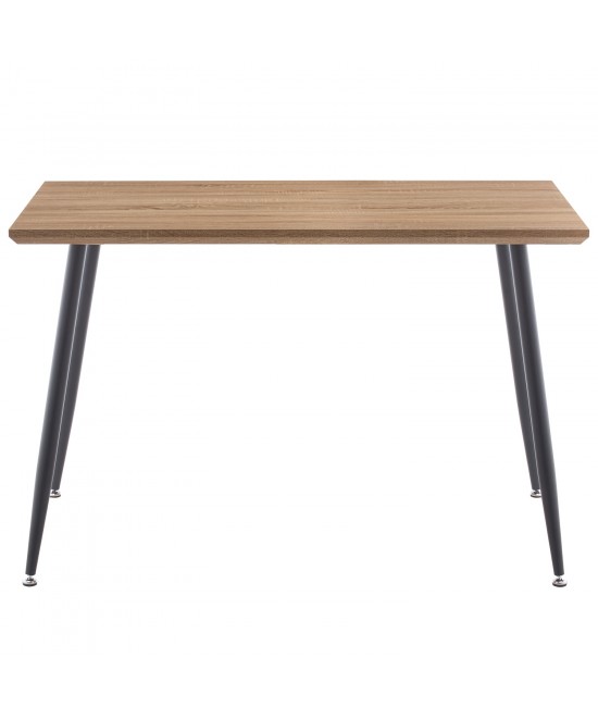 Τραπέζι Τραπεζαρίας ArteLibre MINOS Sonoma/Μαύρο Μέταλλο/Μοριοσανίδα 120x70x75cm