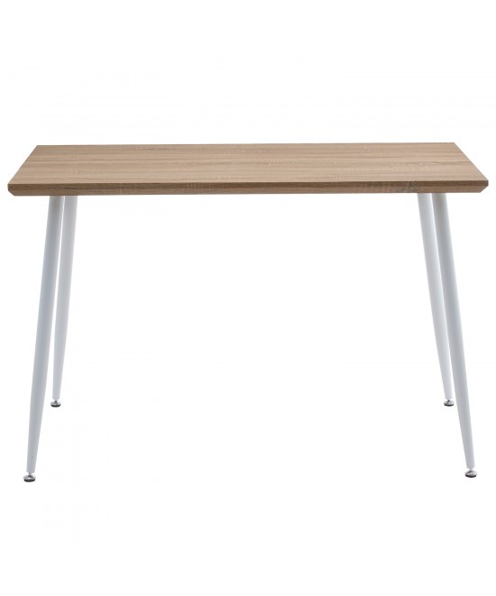 Τραπέζι Τραπεζαρίας ArteLibre MINOS Sonoma/Λευκό Μέταλλο/Μοριοσανίδα 120x70x75cm