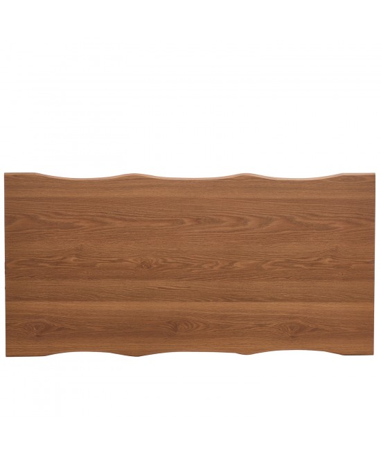 Τραπέζι Τραπεζαρίας ArteLibre AEMON Σκούρο Ακακία/Μαύρο Μέταλλο/Μοριοσανίδα 180x90x75cm