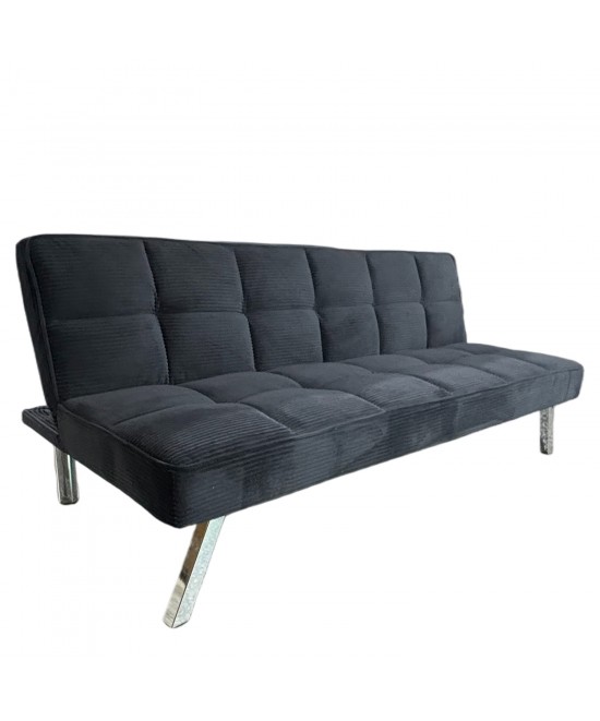 Καναπές Κρεβάτι ArteLibre ELVORE Μαύρο Ύφασμα/Ξύλο 190x83x74cm