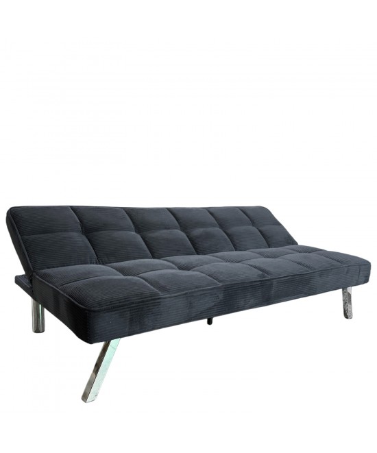 Καναπές Κρεβάτι ArteLibre ELVORE Μαύρο Ύφασμα/Ξύλο 190x83x74cm