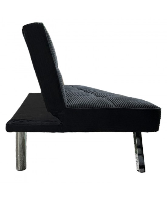 Καναπές Κρεβάτι ArteLibre ELVORE Μαύρο Ύφασμα/Ξύλο 190x83x74cm