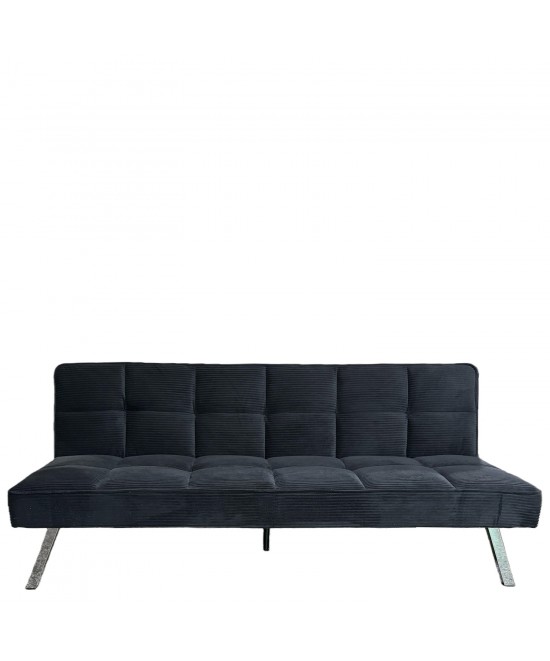 Καναπές Κρεβάτι ArteLibre ELVORE Μαύρο Ύφασμα/Ξύλο 190x83x74cm