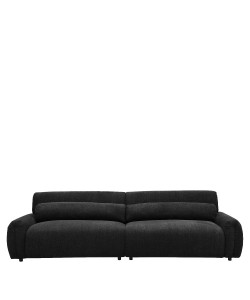 Καναπές Τετραθέσιος ArteLibre VORTICA Μαύρο Ύφασμα 280x85x78cm