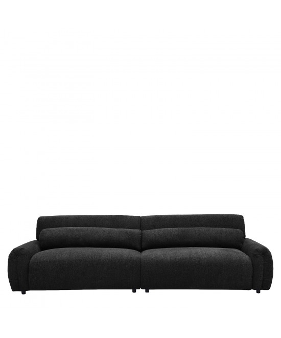 Καναπές Τετραθέσιος ArteLibre VORTICA Μαύρο Ύφασμα 280x85x78cm