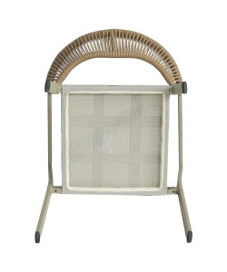 Πολυθρόνα Κήπου ArteLibre FIJI Μπεζ/Φυσικό Αλουμίνιο/Rattan 56x60x78cm