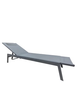 Ξαπλώστρα Παραλίας ArteLibre SOLVANTA Γκρι Αλουμίνιο/Textilene 191.5x60x89.5cm