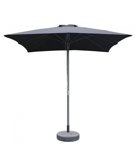 Ομπρέλα Κήπου ArteLibre MELIOR Μαύρο/Ανθρακί Αλουμίνιο/Polyester Φ2.2x2.2m
