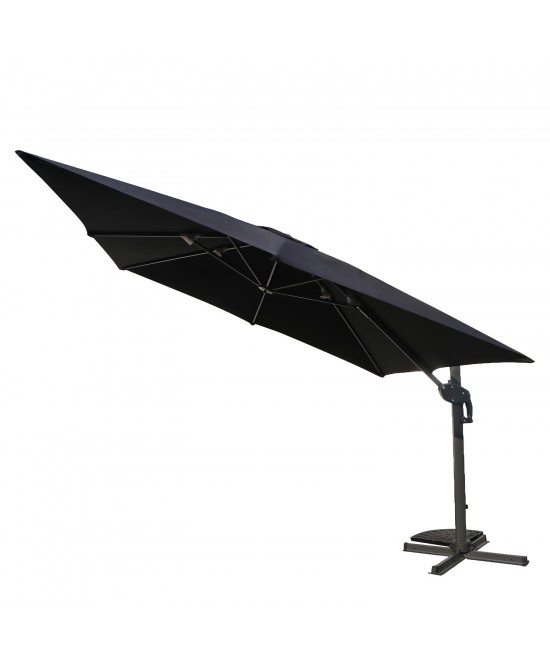 Ομπρέλα Κήπου ArteLibre VALENA Μαύρο/Γκρι Αλουμίνιο/Polyester Φ3x3m