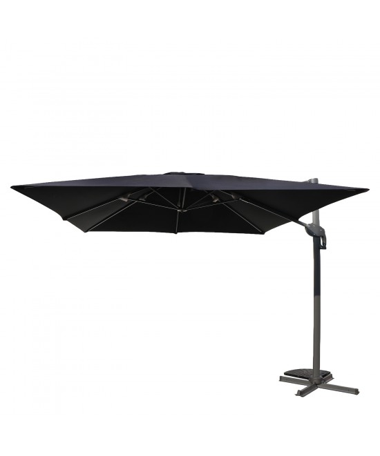Ομπρέλα Κήπου ArteLibre VALENA Μαύρο/Γκρι Αλουμίνιο/Polyester Φ3x3m