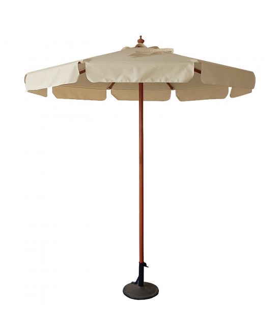 Ομπρέλα Κήπου ArteLibre LUMERA Μπεζ/Φυσικό Ξύλο/Polyester Φ2.3x2.5m