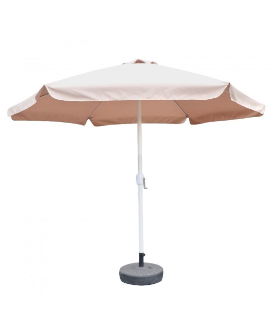 Ομπρέλα Κήπου ArteLibre RENOVA Μόκα/Λευκό Μέταλλο/Polyester Φ3x2.5m