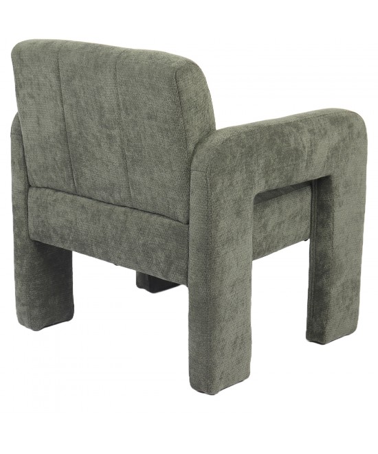 Πολυθρόνα ArteLibre VELORA Πράσινο Ύφασμα/Ξύλο 75x68x69cm