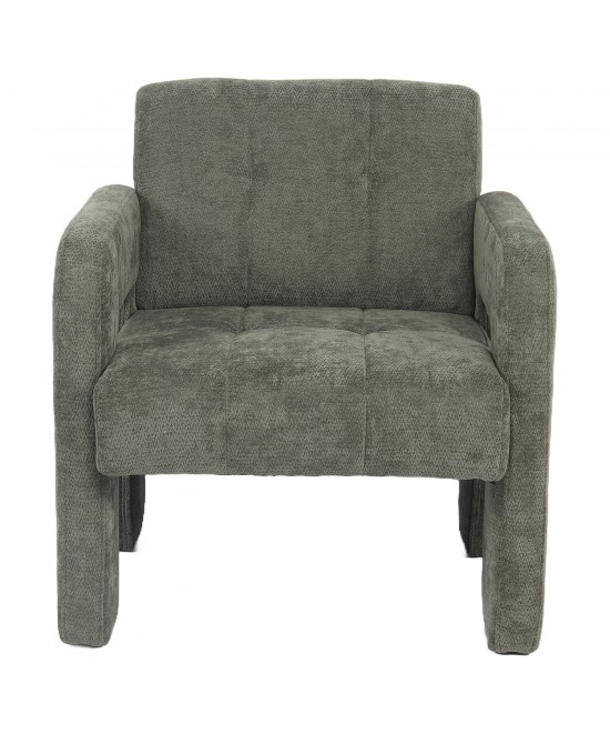 Πολυθρόνα ArteLibre VELORA Πράσινο Ύφασμα/Ξύλο 75x68x69cm