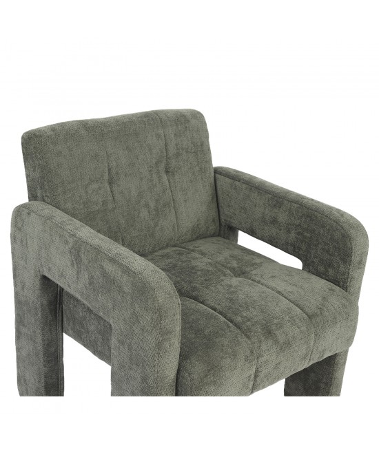 Πολυθρόνα ArteLibre VELORA Πράσινο Ύφασμα/Ξύλο 75x68x69cm