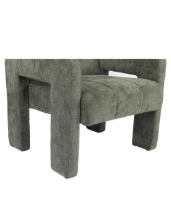 Πολυθρόνα ArteLibre VELORA Πράσινο Ύφασμα/Ξύλο 75x68x69cm