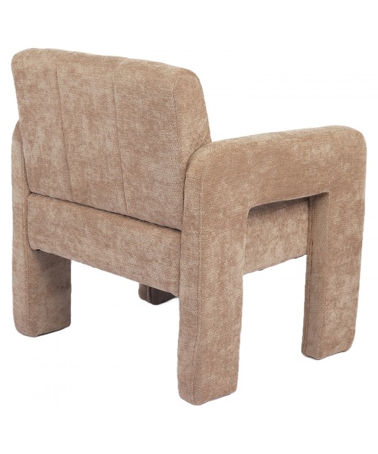Πολυθρόνα ArteLibre VELORA Μπεζ Ύφασμα/Ξύλο 75x68x69cm