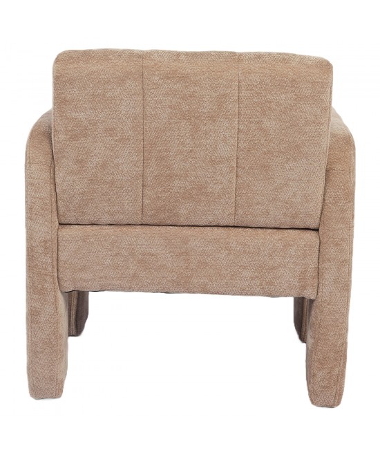 Πολυθρόνα ArteLibre VELORA Μπεζ Ύφασμα/Ξύλο 75x68x69cm