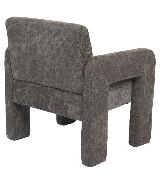 Πολυθρόνα ArteLibre VELORA Γκρι Ανοιχτό Ύφασμα/Ξύλο 75x68x69cm
