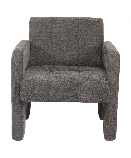 Πολυθρόνα ArteLibre VELORA Γκρι Ανοιχτό Ύφασμα/Ξύλο 75x68x69cm