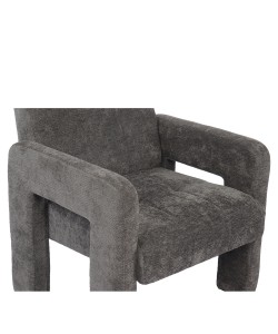 Πολυθρόνα ArteLibre VELORA Γκρι Ανοιχτό Ύφασμα/Ξύλο 75x68x69cm