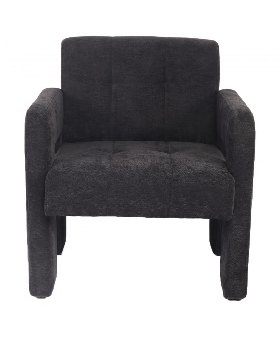 Πολυθρόνα ArteLibre VELORA Γκρι Σκούρο Ύφασμα/Ξύλο 75x68x69cm