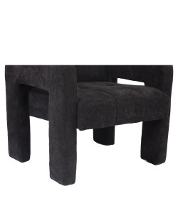 Πολυθρόνα ArteLibre VELORA Γκρι Σκούρο Ύφασμα/Ξύλο 75x68x69cm