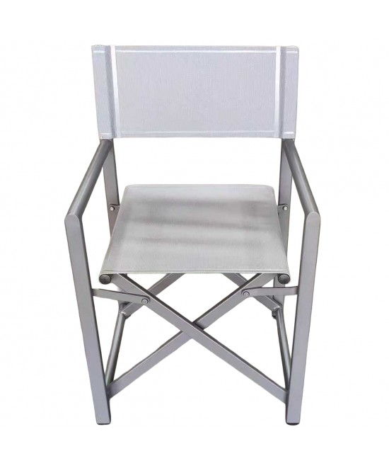 Καρέκλα Σκηνοθέτη ArteLibre TERALLIS Γκρι Ανοιχτό Ύφασμα/Αλουμίνιο 56x48x86cm