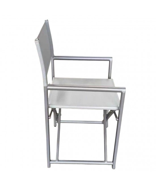 Καρέκλα Σκηνοθέτη ArteLibre TERALLIS Γκρι Ανοιχτό Ύφασμα/Αλουμίνιο 56x48x86cm