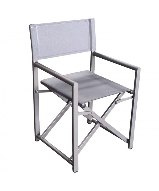 Καρέκλα Σκηνοθέτη ArteLibre TERALLIS Γκρι Σκούρο Ύφασμα/Αλουμίνιο 56x48x86cm