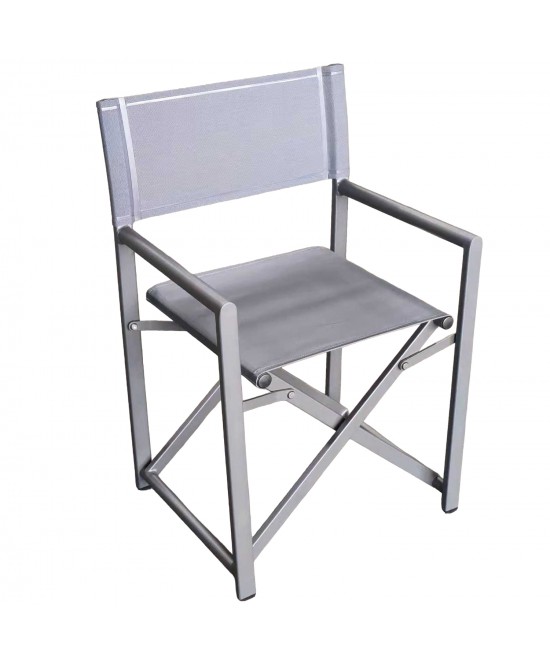 Καρέκλα Σκηνοθέτη ArteLibre TERALLIS Γκρι Σκούρο Ύφασμα/Αλουμίνιο 56x48x86cm