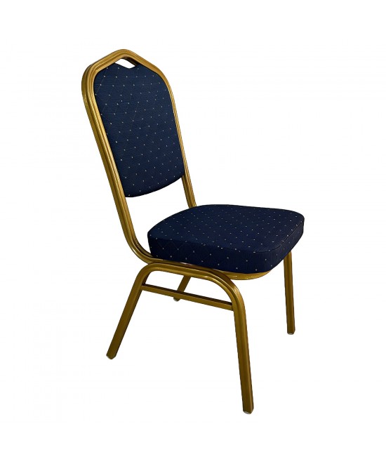 Καρέκλα Catering ArteLibre AUREVIA Μπλε/Χρυσό Ύφασμα/Μέταλλο 57x40x93cm Καρέκλα Catering ArteLibre AUREVIA Μπλε/Χρυσό Ύφασμα/Μέταλλο 57x40x93cm