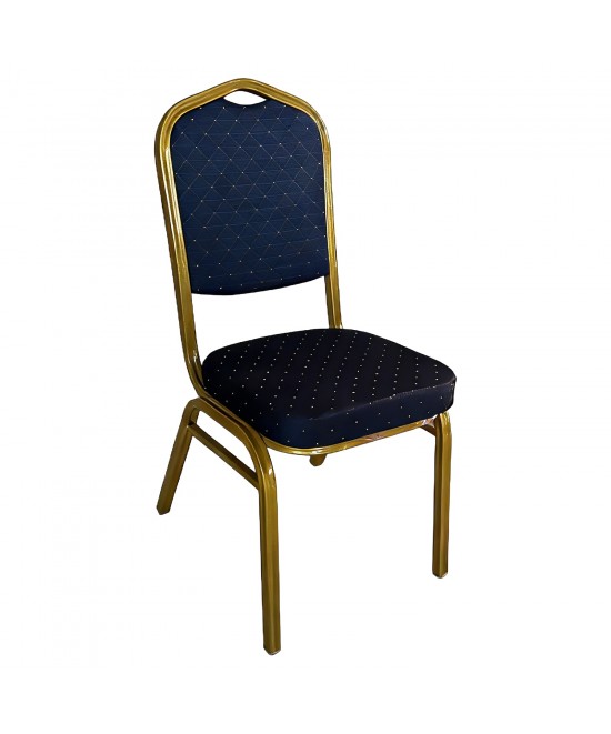 Καρέκλα Catering ArteLibre AUREVIA Μπλε/Χρυσό Ύφασμα/Μέταλλο 57x40x93cm Καρέκλα Catering ArteLibre AUREVIA Μπλε/Χρυσό Ύφασμα/Μέταλλο 57x40x93cm