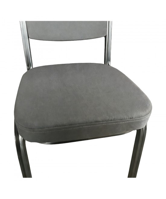 Καρέκλα Catering ArteLibre AUREVIA Γκρι/Ασημί Ύφασμα/Μέταλλο 57x40x93cm Καρέκλα Catering ArteLibre AUREVIA Γκρι/Ασημί Ύφασμα/Μέταλλο 57x40x93cm