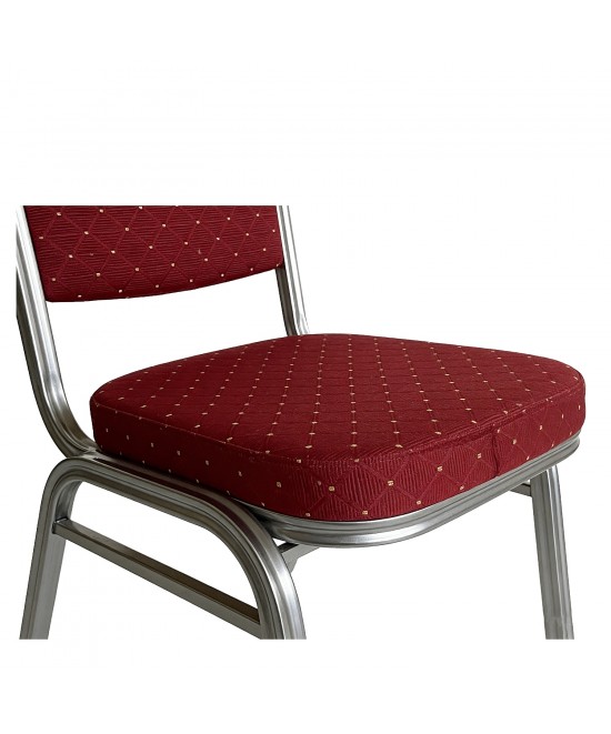 Καρέκλα Catering ArteLibre AUREVIA Κόκκινο/Ασημί Ύφασμα/Μέταλλο 57x40x93cm