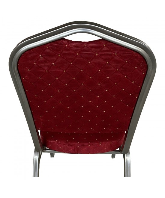 Καρέκλα Catering ArteLibre AUREVIA Κόκκινο/Ασημί Ύφασμα/Μέταλλο 57x40x93cm