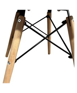 Καρέκλα ArteLibre ECLORA Μαύρο/Φυσικό PP/Ξύλο/Μέταλλο 63x58x78cm