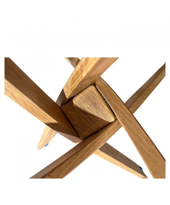 Τραπέζι Τραπεζαρίας ArteLibre GLAZERA Φυσικό/Διάφανο Γυαλί/Μέταλλο Φ90x75cm