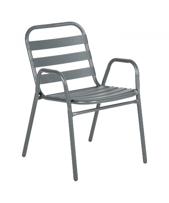 Καρέκλα Κήπου ArteLibre STELLAR Γκρι Αλουμίνιο 54x58x76cm