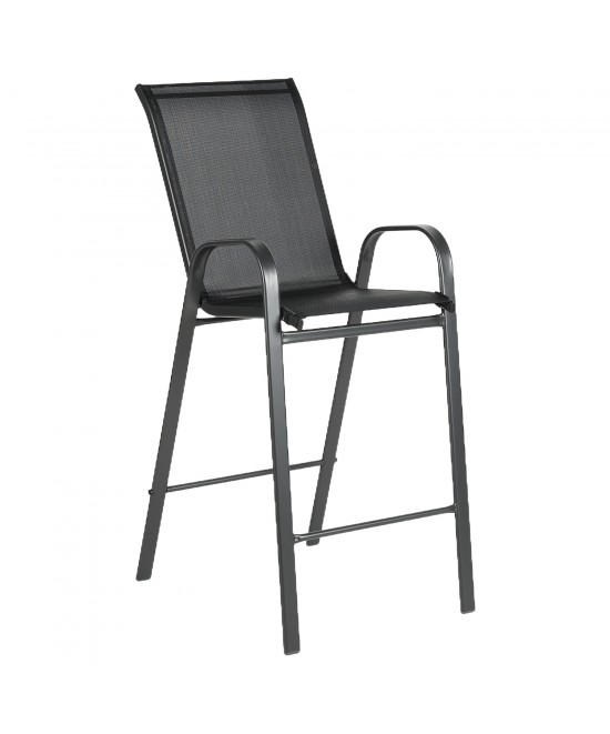 Σκαμπό ArteLibre NEPTUNE Μαύρο Μέταλλο/Textilene 55x70x124cm
