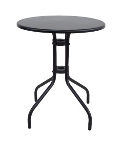 Τραπέζι Κήπου ArteLibre SOLIS Μαύρο Μέταλλο Φ60x70cm