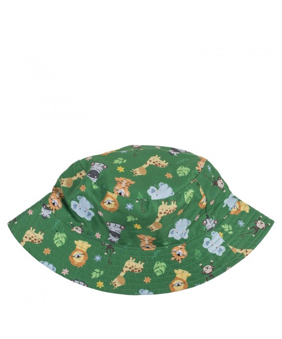 Καπέλο Παιδικό Σαφάρι Αδιάβροχο Πράσινο 100% Polyester Μέγεθος One Size 18cm