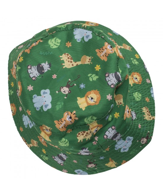 Καπέλο Παιδικό Σαφάρι Αδιάβροχο Πράσινο 100% Polyester Μέγεθος One Size 18cm