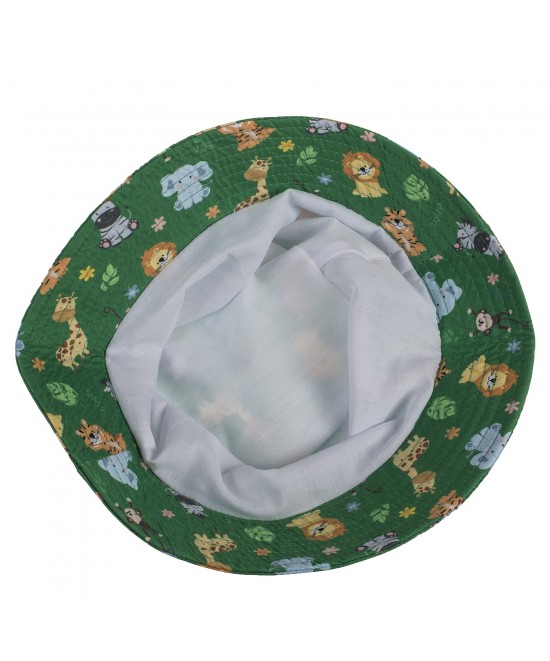 Καπέλο Παιδικό Σαφάρι Αδιάβροχο Πράσινο 100% Polyester Μέγεθος One Size 18cm