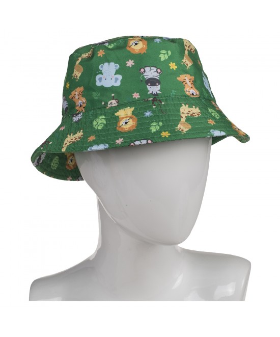 Καπέλο Παιδικό Σαφάρι Αδιάβροχο Πράσινο 100% Polyester Μέγεθος One Size 18cm