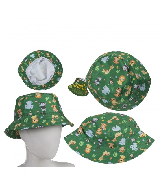 Καπέλο Παιδικό Σαφάρι Αδιάβροχο Πράσινο 100% Polyester Μέγεθος One Size 18cm